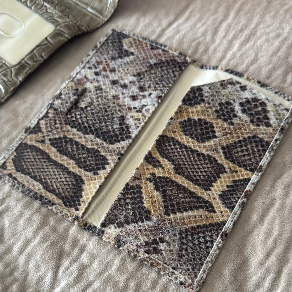 Brahmin Brown Satchel with Exotic Snake Print - Picture 12 of 17